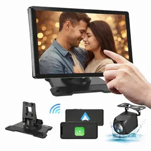 Valentine’s Day Gift 2025 Upgraded Wireless CarPlay Screen for Android & iPhone Portable Plug & Play Smart Car Display with GPS Navigation & Reverse Camera - Dashcam