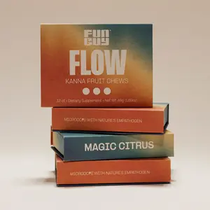 Flow Kanna Fruit Chews - Magic Citrus - 12ct - Botanical Blend with Kanna, Cordyceps, Damiana, Guarana