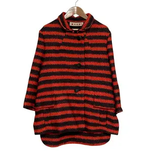 Pre-owned MARNI Wool Small Leather Goods Mid Coat