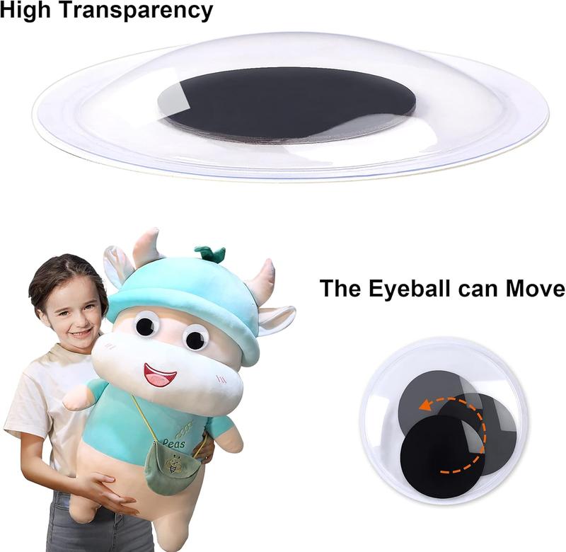 6 count Googly  Eyes Self Adhesive Googlie Craft Wiggle Eyes (2 Inches 3 Inches 4 Inches)