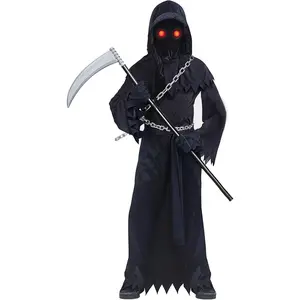 KF5-PCPA013   Grim Reaper Costume Kids Scary Halloween Costumes for Boys Girls