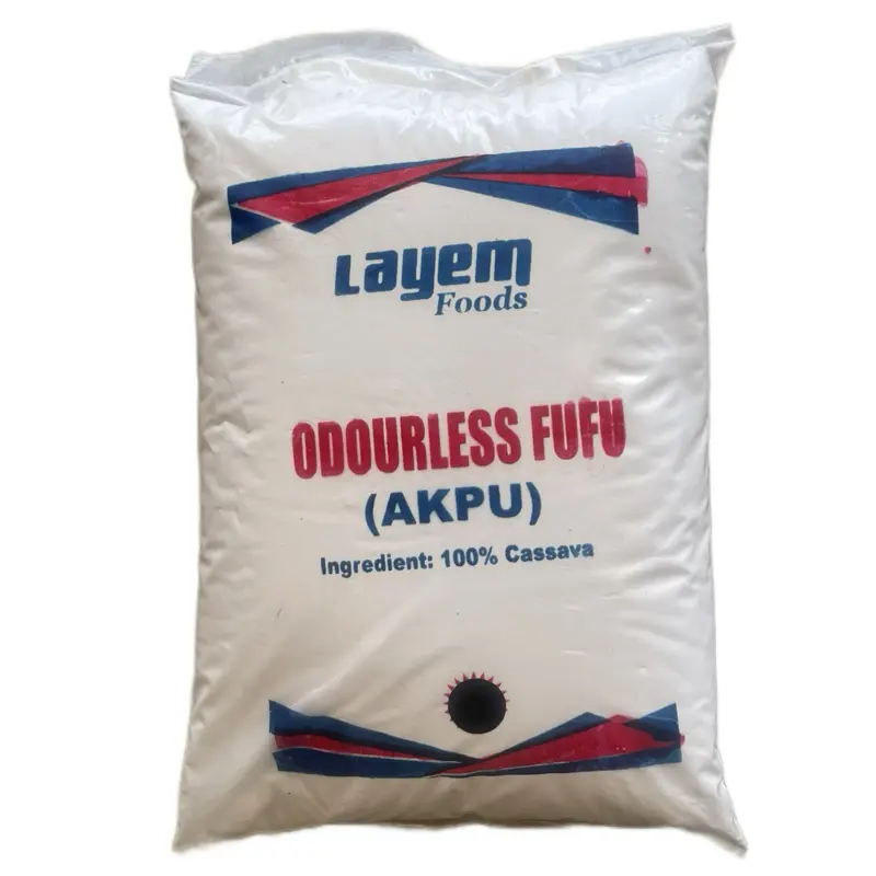 5lbs Odorless Fufu AKPU 100% Cassava Ingredient Non-Scented Perfect for Cooking Flour