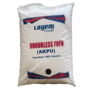 Odorless Fufu AKPU 100% Cassava Ingredient Non-Scented Perfect for Cooking Flour
