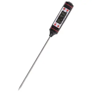 Black Meat Thermometer, Instant Read Digital Cooking Thermometer, Electronic Food Thermometer with Super Long Probe for Kitchen, Milk, Candy, Meat Thermometers and Timers ，BBQ and Grill Jinshining