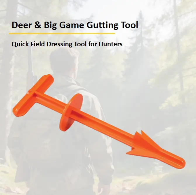 Deer Hunting Tool - Hygienic Butt Out Tool for Fast & Safe Field Dressing of Deer, Elk, Hogs & Large Game Animals