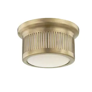 Bangor Ceiling Light with Opal Matte Diffuser, Aged Brass, Old Bronze, and Polished Nickel Finishes