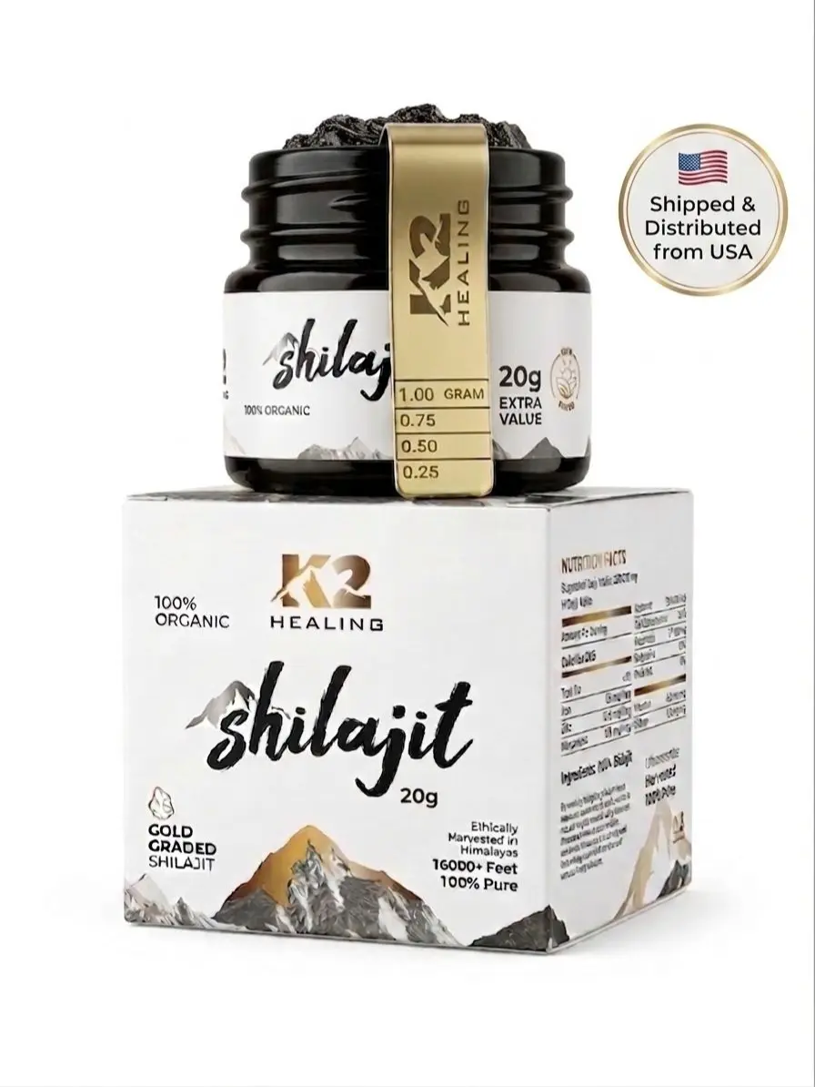 100% Pure Organic K2 Healing Shilajit Resin 150g – Pure Himalayan Energy, Stamina & Vitality Boost Natural Resin for Men & Women High Potency Shilajit Workout Energy and Recovery boosts, Natural performance and Testosterone SupportSupport