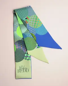 Haute Redd Beige Silk Twilly Scarf