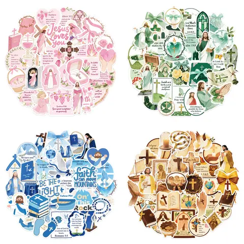 200PCS Jesus Stickers Exquisite Hand Account Materials Phone Cases Laptop Suitcases Water Bottle Decoration Stickers