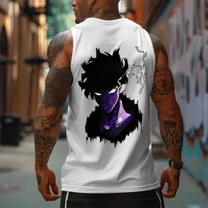 Solo Leveling 90s Graphic Sleeveless Tank Tops Men Vest Streetwear Outfits Men Vacation Outfits Sleeveless Shirt