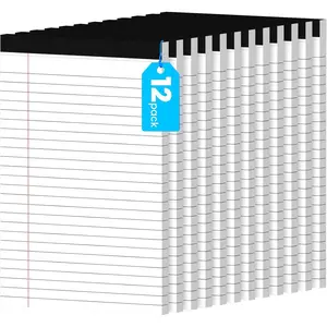 12 Pack Notepads 5x8, Small Legal Pads Narrow College Ruled, 30 Sheets/Pack, Perforated Notebook - White Note Pads for School, Memo, Note Taking, Teacher & Office Supplies, Writing Pads of Paper
