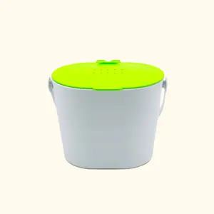 Vego Garden Kitchen Compost Caddy for Easy Secure Transport of Compostables from Kitchen to Garden