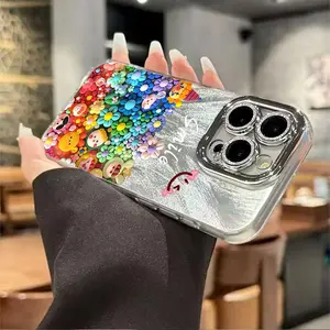 Joker Doll Pattern Acrylic TPU phone case applicable for iPhone 16ProMax 15 14 13 12 11 Plus cases Comes and a glitter glass lens shockproof full camera protection durable shockproof protection new style camlet design
