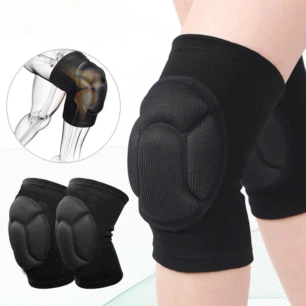 Thick Elastic Knee Pads, 1 Pair for Adults, Unisex Stretch Brace Protective Gear for Volleyball, Fitness, and Injury Prevention, Cushioned Protective Gear, Foam Knee Pads Protective Gear