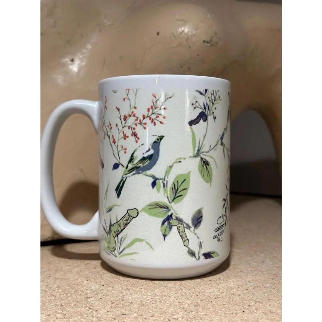 Wild Flower Penis 15oz Ceramic Coffee Mug, Tea - Coffee Lover For Family Mug  - TikTok Shop