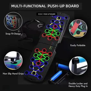 Tabla de flexiones multifuncional portátil, un equipo de entrenamiento muscular para gimnasio en casa, una herramienta de ayuda para ejercicios de estiramiento plegable.