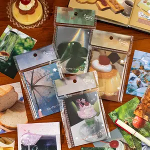 200 pieces antique style multi style pattern material paper M5 tear off material book Creative versatile handbook DIY decorative base scrapbook material book