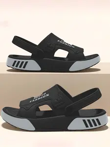 2-Way Sport Sandals For Men Convertible Slide Design Summer Slides Sports Slides Non-Slip Thick Sole Breathable Trendy Color Block Perfect For Summer Outdoor Casual Wear Fashionable Slide Sandals