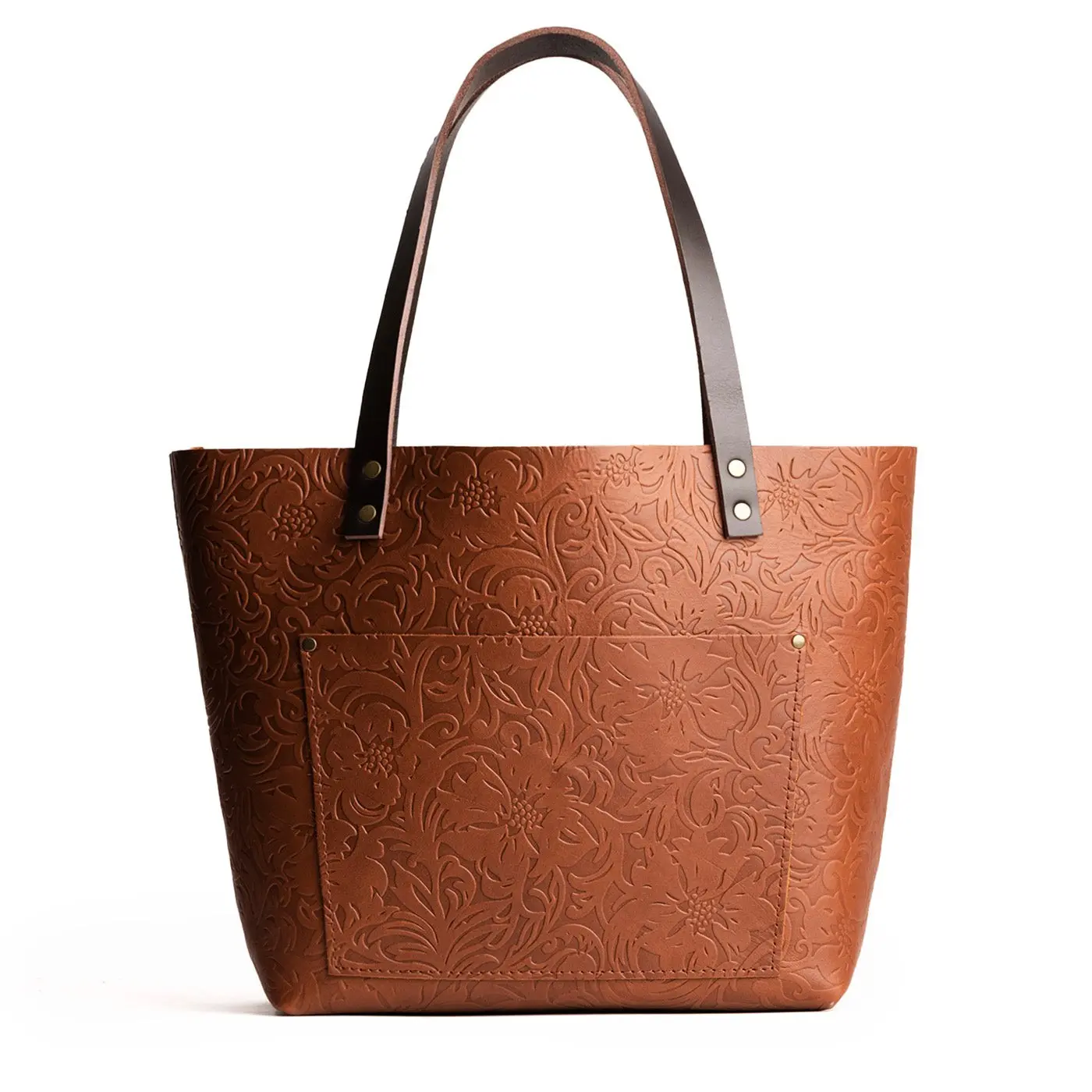 Portland Leather Classic Leather Tote – Premium Leather Work Tote Bag for Travel & Everyday Carry – Shoulder Bag with Interior Pockets Durable Commute Bag