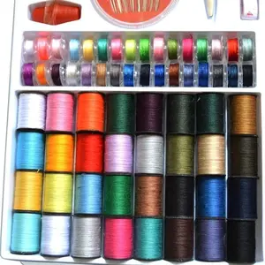 64 Rolls Sewing Thread Set, Mixed Color Polyester Thread for Sewing Machine, Household Multicolor Sewing Kit with Various Shades