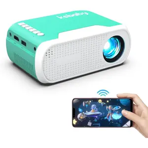 Mini Projector WiFi  Theater Portable Projector, Phones Can Be Connected to The Movie Projector Via WiFi or Via Data , Compatible With Smartphone/ Tablet/ Laptop/ TV Stick/ USB Drive