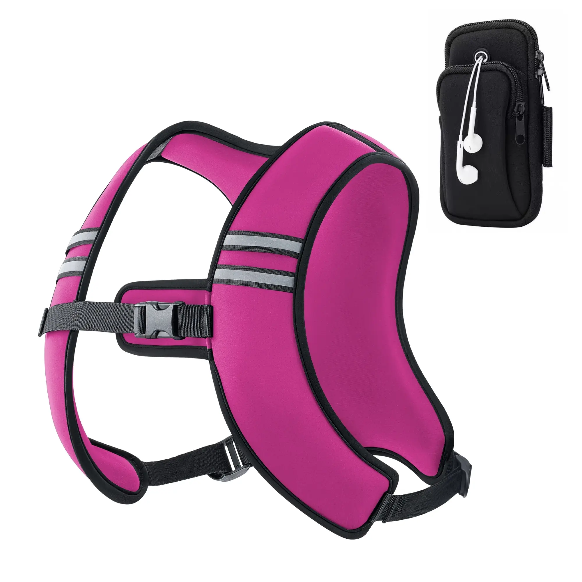 Pink Vest & Phone Pouch