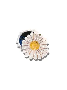 Hand-painted Daisy Compact Mirror | Eco-Friendly