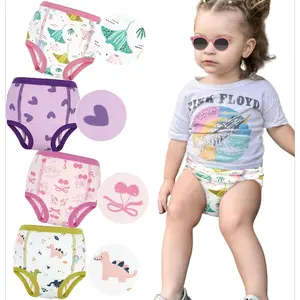 L-GCS069   Absorbent Potty Training Underwear 4 Packs Cotton Training Pants for 5T