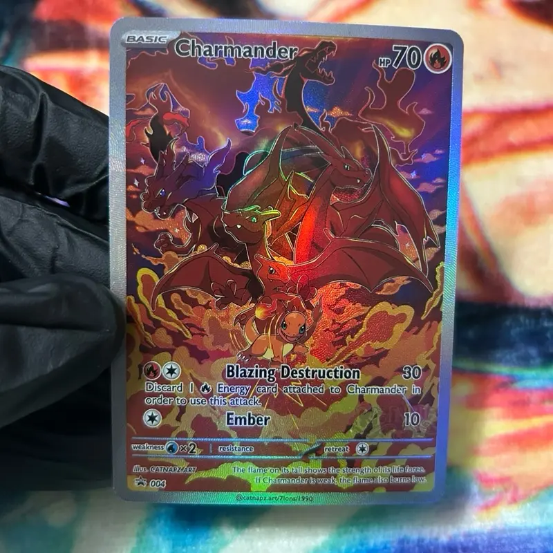 Charmander Custom Card | Holo | Textured Finish | Fan Art Card