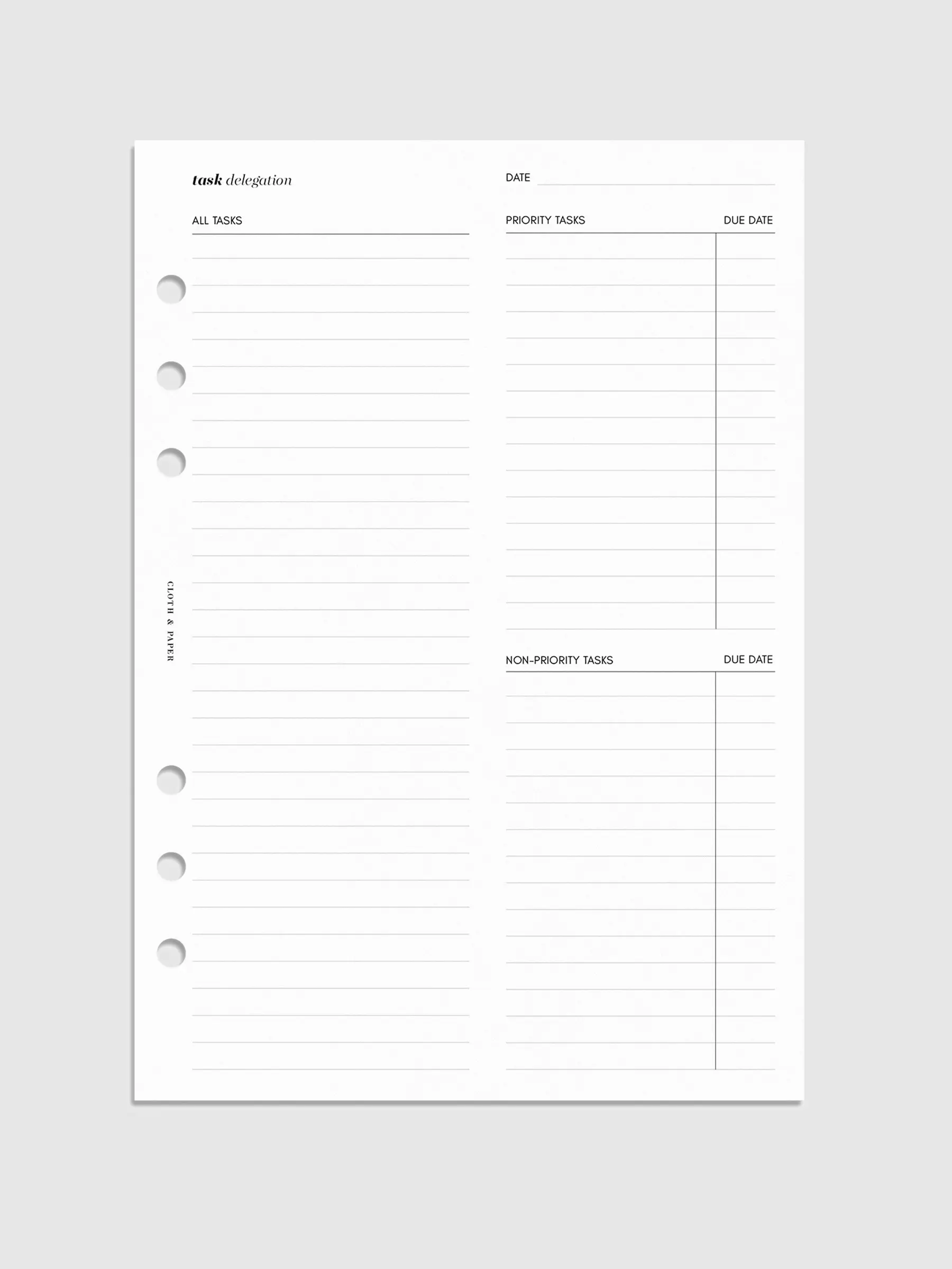 Task Delegation Inserts