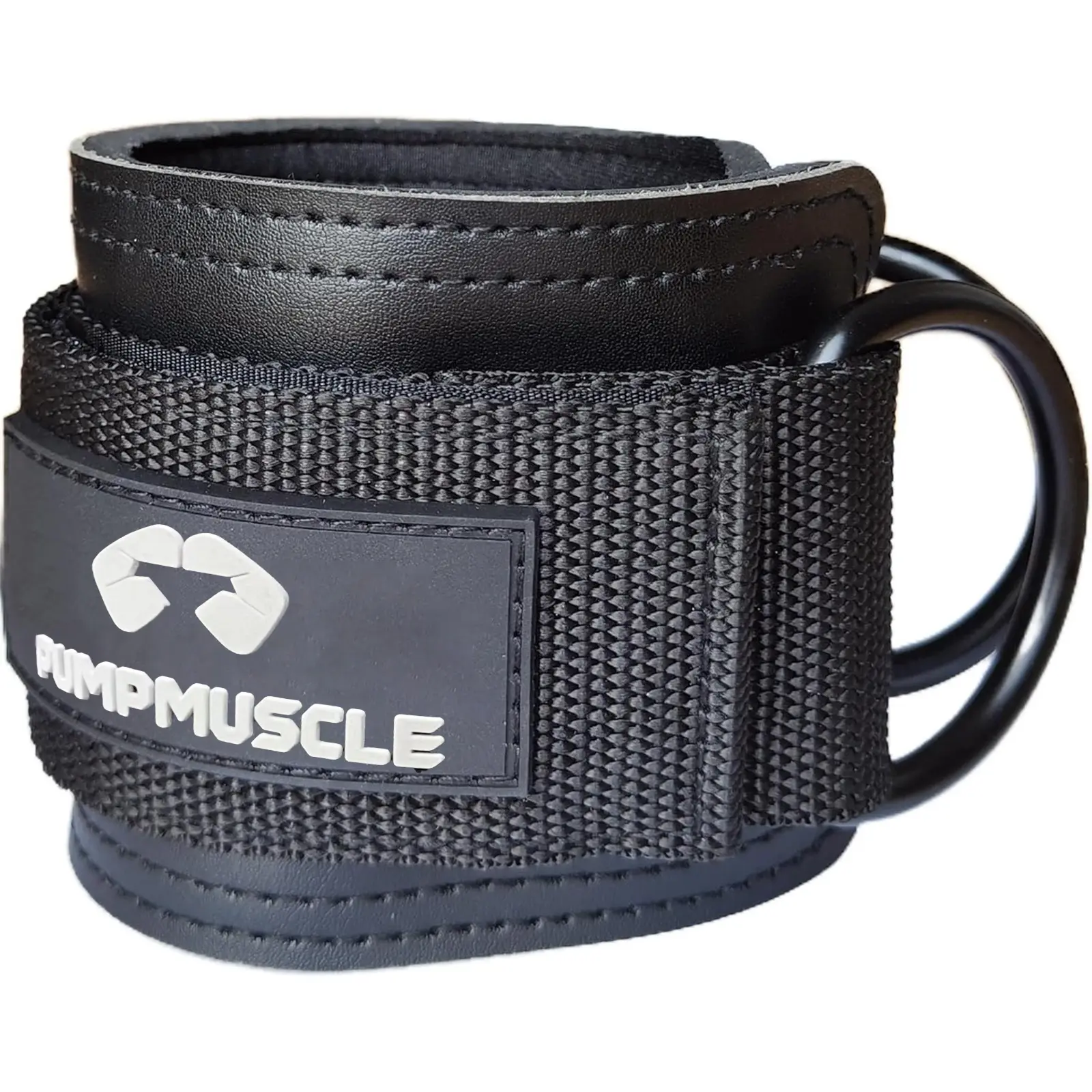 1pc PUMPMUSCLE Ankle Strap For Cable Machine, One Size Fit With Premium Padding, PU Glute Kickback Ankle Strap For Men & Women, Ankle Cable Straps For Workout, Booty Workout, Leg Extension, Hip Abductors & Lower Body Exercises
