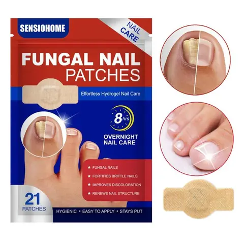 Toenail Fungus Treatment Patches Extra Strength Nighttime Nail Repair - 21 Count Nail Health Care Patches for Fungal, Damaged or Discolored Nails, Antifungal Nail Treatment for Feet & Toenails
