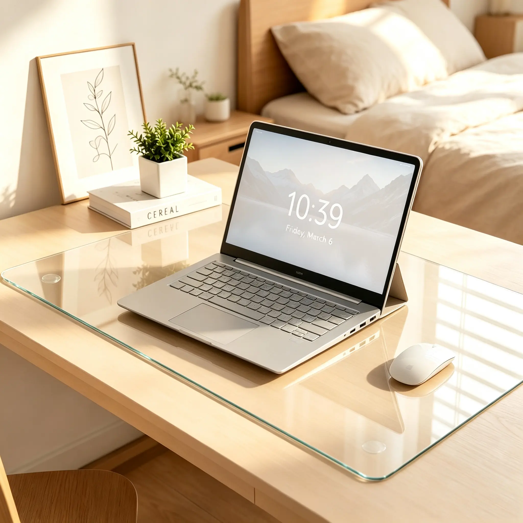 CLEAR Tempered glass table mat 20X32 INCH
