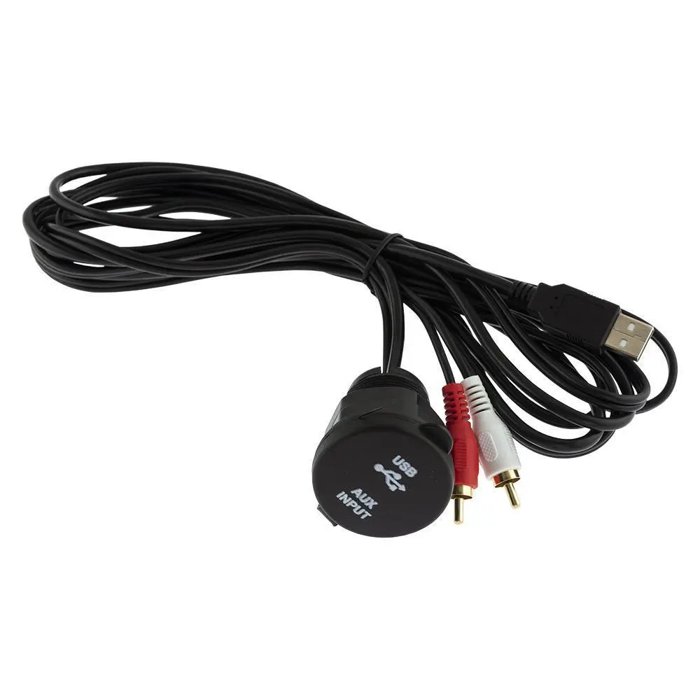 DS18 HYDRO HM2MAUX All Elements Series Automotive & Marine Electronic Accessory - 3.5 mm Stereo Jack AUX Input Extension, USB Cables, 50 Marine Grade Compliant for Boat, ATV