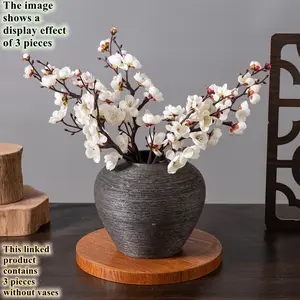 3/6pcs Artificial flower Xiumei Plum Blossom, outdoor UV resistant, suitable for home, garden, wedding, indoor, DIY, popular choices for Valentine's Day, back-to-school season and other holidays, suitable for decoration in all seasons of summer and autumn