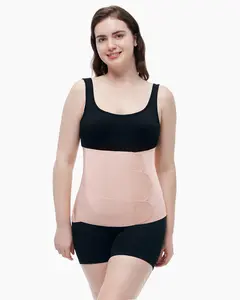 Momcozy Ergowrap Postpartum Belly Band for Natural and C-Section Recovery, Abdominal Binder with 3D Abdomen Lifting & Ergonomic Back Support, Seamless Belly Wrap Shapewear for Post Surgery Recovery