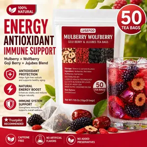 LVSEFOD  Tea Formula Ginseng Five Treasure Tea Combination Scented Tea Eight Treasure Tea Red Date Wolfberry Tea Men's Tea Health Tea Mulberry Herbal Formula Health Tea 30bags Organic Energy Tea Energy Tea Packets