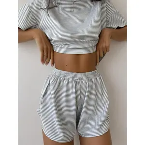 Two-piece Set Women's Halloween Back To School All Over Print Print Pants Clothing Sets, Casual Wear Drop Shoulder Short Sleeve Round Neck Crop Tee & Elastic Waist Split Hem Shorts, Ladies Clothes Utah Girl Fits, Co-ord Set, Sets for Women 2 Piece