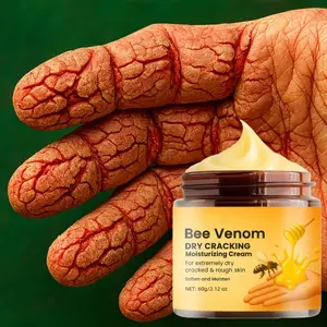 Bee Venom Moisturizing Cream for Dry Cracked Feet and Hands, Deep Hydration, Soften Skin, Light, Smooth and Soft