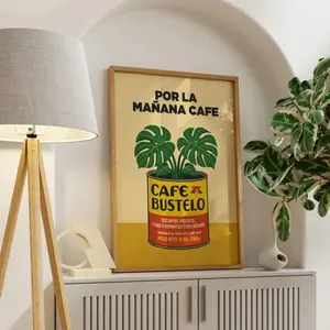Vintage Cafe Bustelo Coffee Wall Art Poster,  Spanish Home Decor, Hispanic Latino Coffee , Debi Tirar Mas Fotos Art O