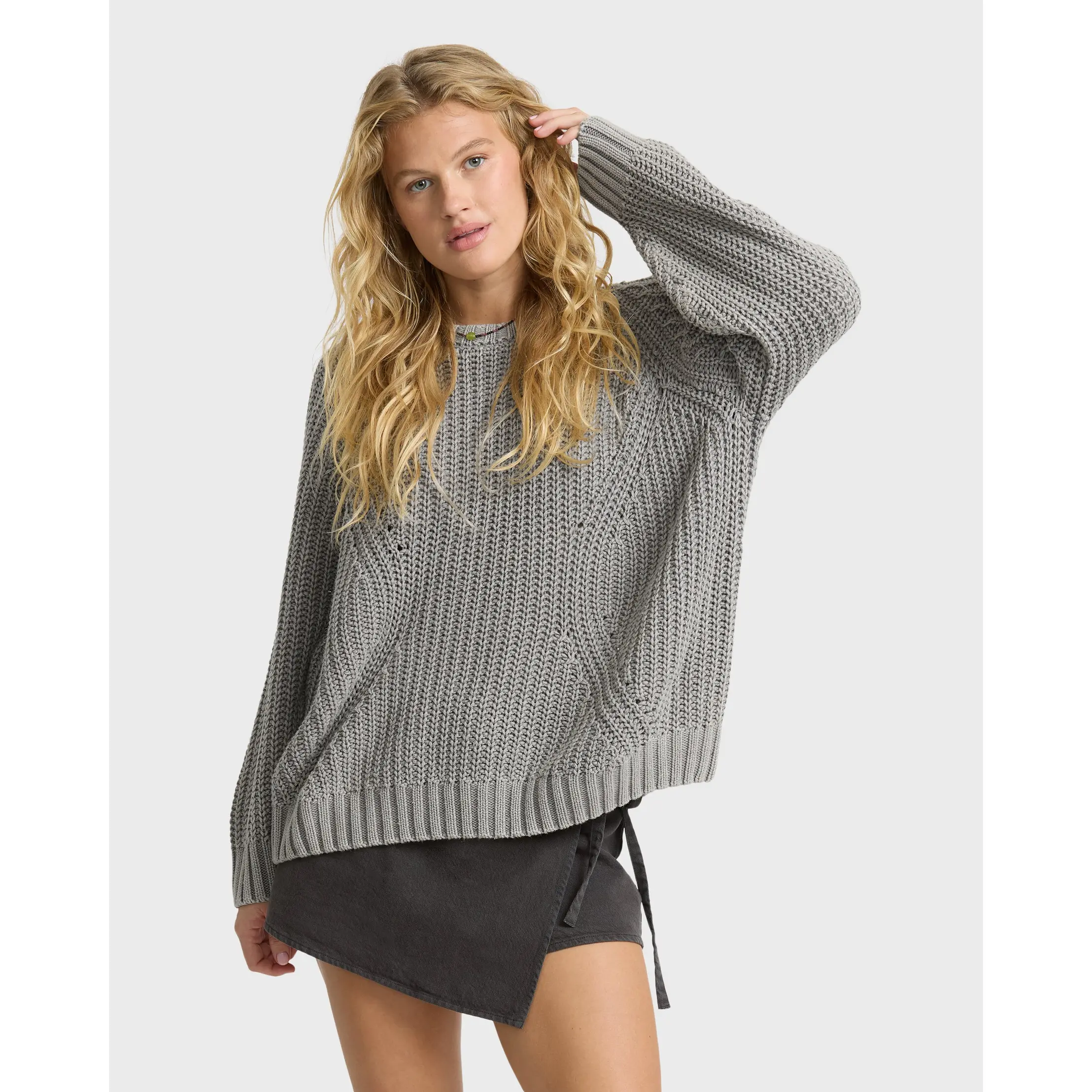 Gone Fishin Crewneck Sweater - Cobblestone