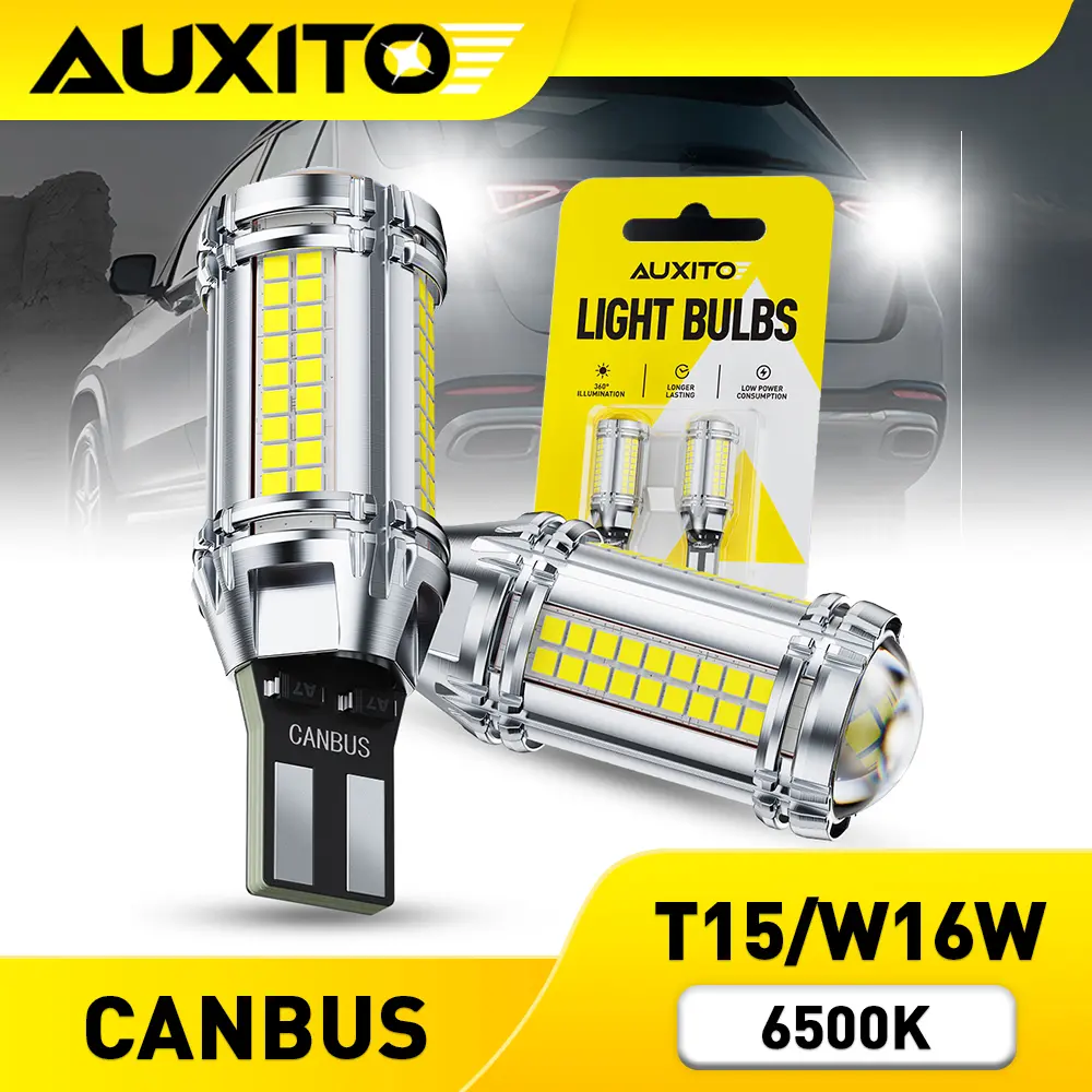 AUXITO 2026 Latest 921 LED Bulb Reverse Lights, 700% Super Bright 912 T15 LED Backup Light, CAN-Bus Error Free 906 922 W16W LED Bulbs for Reverse Back Up Marker Lights, 6500K White