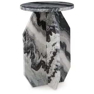 Wrenlane - Accent Table - Black / White / Taupe