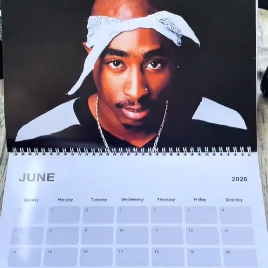 Tupac 2026 Wall Calendar, 2PAC Music Desktop Calendar 2026, Home 