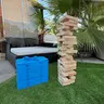 Giant Fun Games Tumble Tower Game Timbers Wood 54 Blocks Outdoor Jumbo Stacking Game for Yard Lawn Fun Ideal Gift for Kids Weddings Durable Blocks with Storage Case