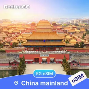 RedteaGO China Mainland eSIM Data Plan | Instant Activation | Works in Mainland China | No SIM Card Needed| QR Code Setup | Travel Internet SIM| No Roaming Fees| No VPN