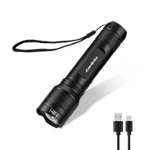 #fathersdaygift EverBrite 3000LM Rechargeable LED Flashlight – Super Bright & High Lumen Flashlight with 5 Modes, Memory Function, Power Indicator, Zoomable – Compact Small Light for Home, Hiking & Emergencies