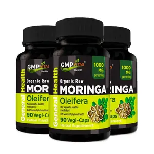 3-pack GMP Vitas Organic Moringa Capsules. Moringa Leaf. Energy, Metabolism, & Immune Support. 90ct. 1000mg Caps