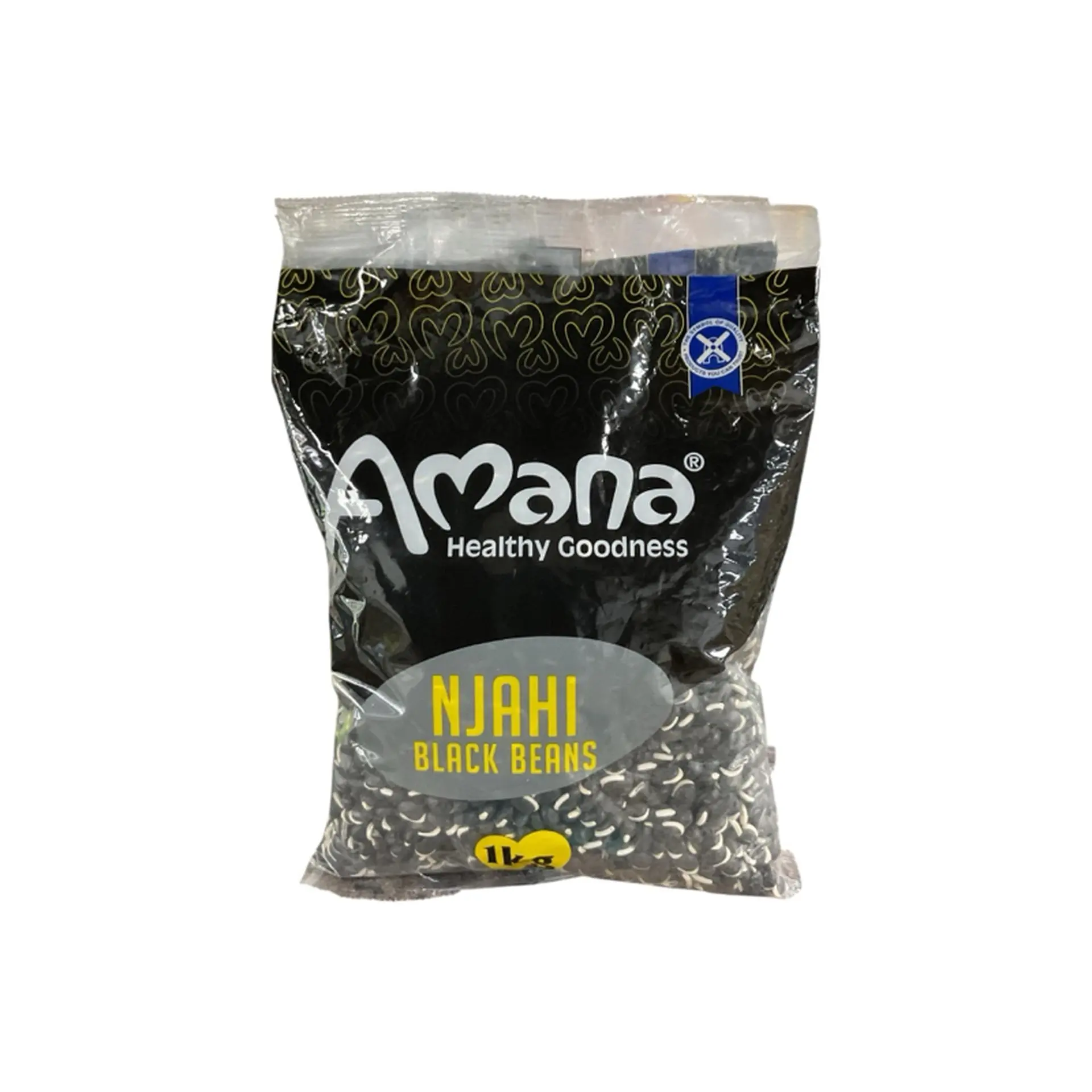 Amana Njahi Black Beans 1Kg - Premium Quality Dry Beans for Cooking, Healthy Staple Ingredient