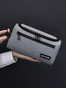 Elite Series Men's Toiletry Bag, Water-Resistant Fabric Dopp Kit Hook & Front Pocket, Spacious & Minimalist for Business Travel & Gym